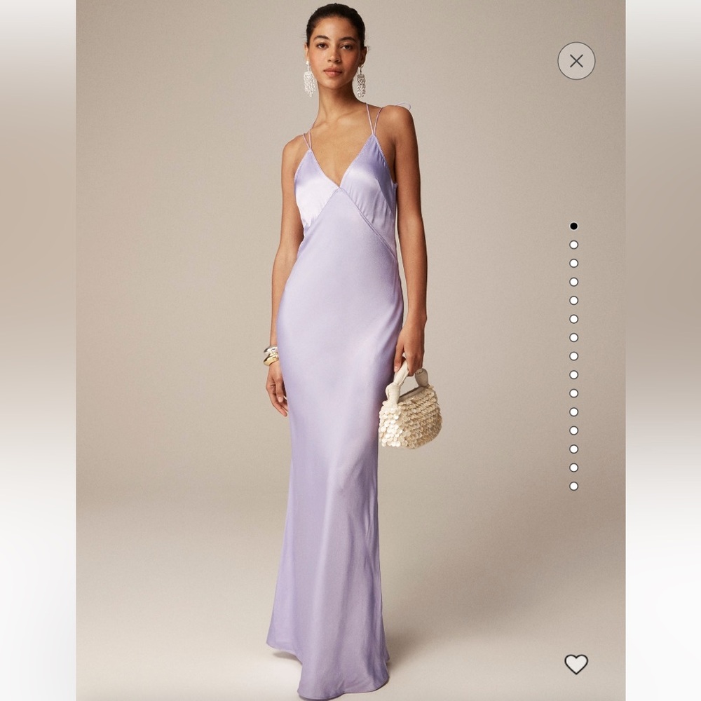 NWT J.Crew x Anna October V-neck slip dress in luster crepe 18
